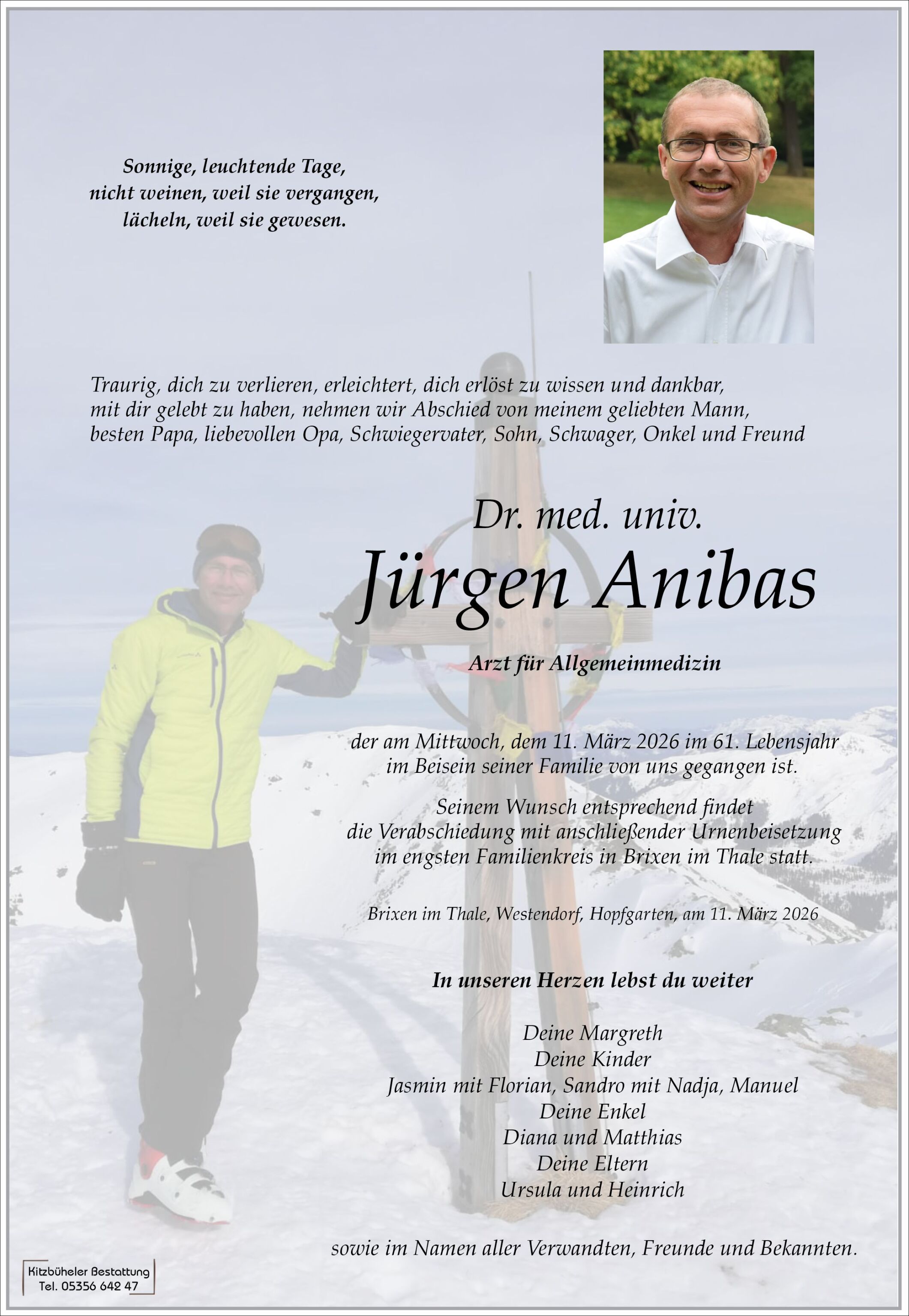 Dr. med. univ. Jürgen  Anibas